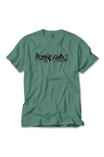 WAKHA Rotting Christ Letter Logo Green T-shirt