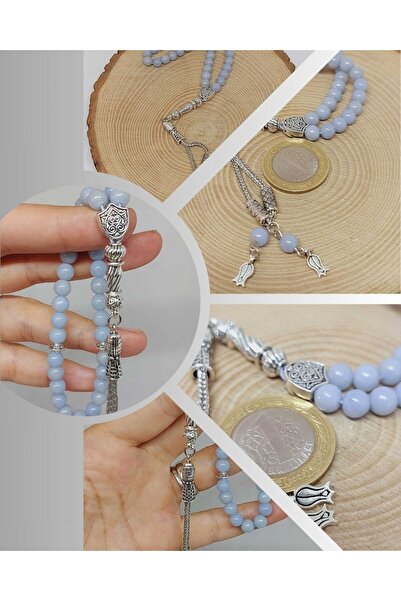 Yasamtohumu Anđelit kamen 33 molitvena perla 6mm (3926)