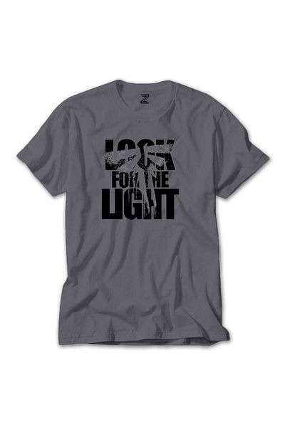 WAKHA The Last of Us Look for the Light Text Gray T-Shirt