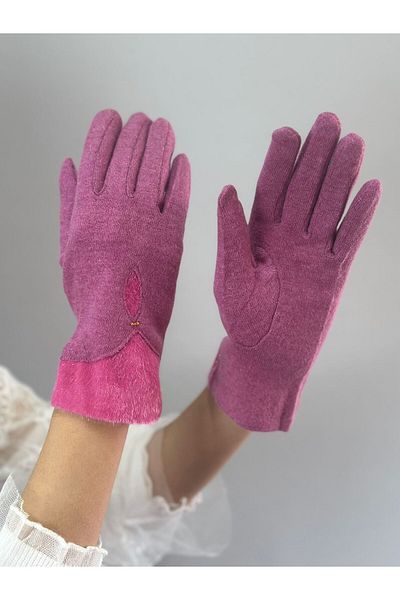 Gönülden Tasarım Design Fur Women Gloves Finger Gloves
