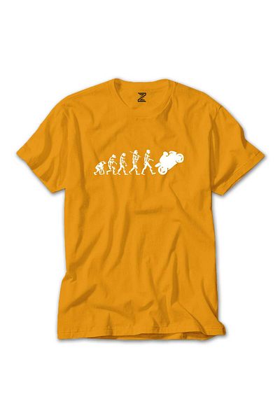 Z zepplin Motorcycle Evolution Yellow T-Shirt