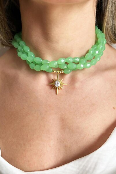 Sose Moda قلادة بتصميم حلزوني مفصل على شكل نجمة القطب