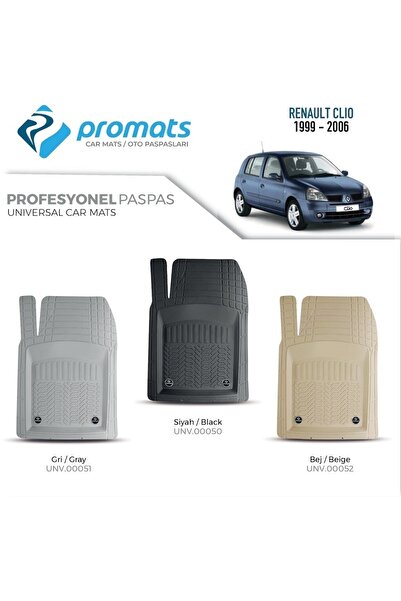 PROMATS Renault Clio 2 1999-2006 Oto Paspas Profesyonel 4d (gri)