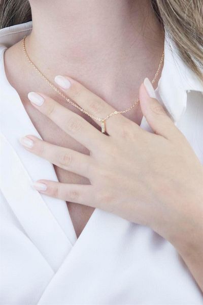Sose Moda I Letter Gold Chain Necklace