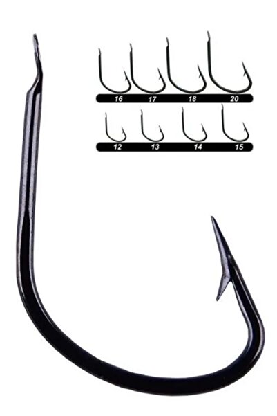 YOUVELLA Black Nıkel Dövme Sazan Iğnesi 1400 No:16 20mm --- 100ad. Siyah 1 Kt.