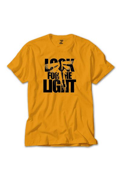 WAKHA The Last of Us Look for the Light Text Yellow T-Shirt