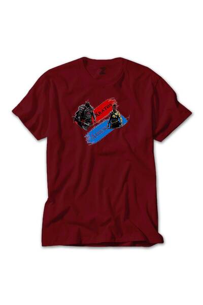 CrowsGate تي شيرت إله الحرب أتريوس كراتوس باللون الأحمر