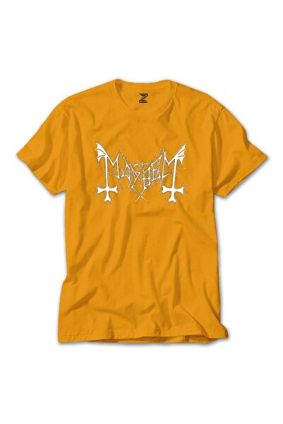 CrowsGate Žuta majica sa logotipom Mayhem