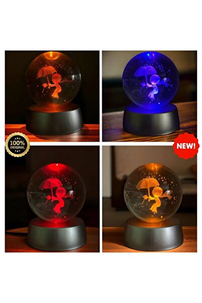 Genel Markalar Renk Değiştiren Led Işıklı Küçük Kristal Cam Küre Little Princ...