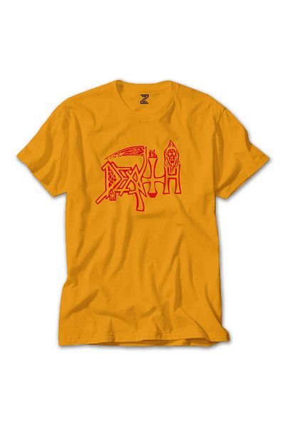 Z zepplin Κίτρινο T-shirt με λογότυπο θανάτου