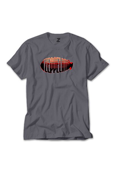 CrowsGate Tricou colorat Led Zeppelin Zeplin, culoare gri, mărimea S