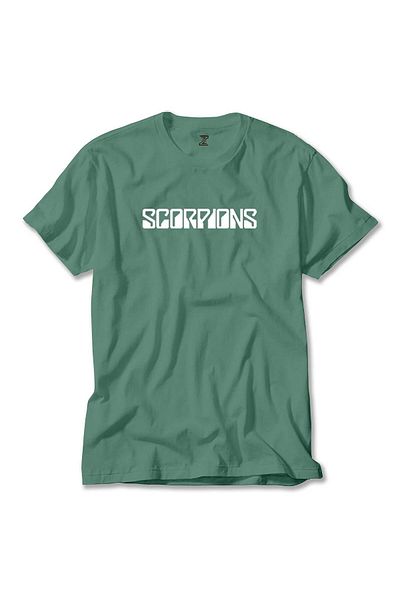 WAKHA Scorpions Logo Writing Green T-shirt