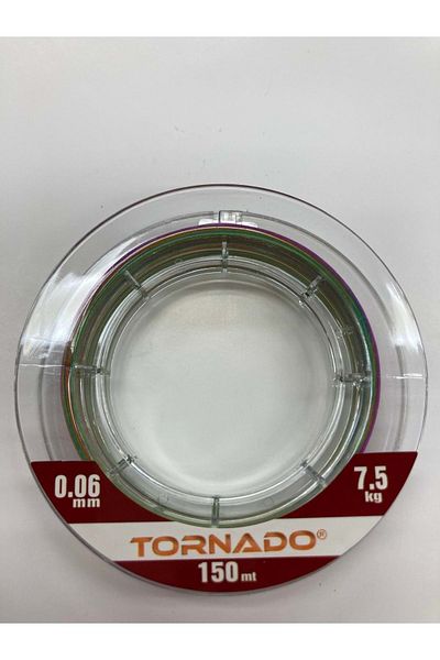 Tornado Pack of 8 Multicolor 1pcs - 0.06mm 7.50kg 150m Braid