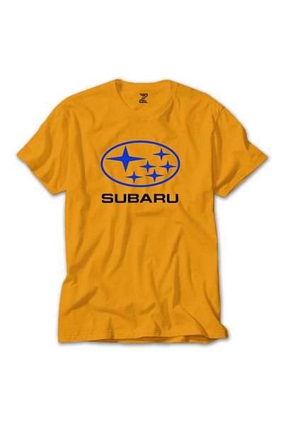 Z zepplin Κίτρινο μπλουζάκι Subaru Logo Stars