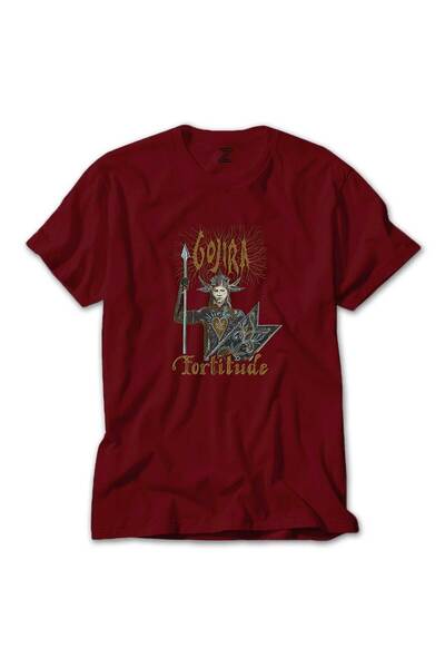 CrowsGate Tricou colorat Gojira Fortitude, culoare roșie, mărimea 4XL