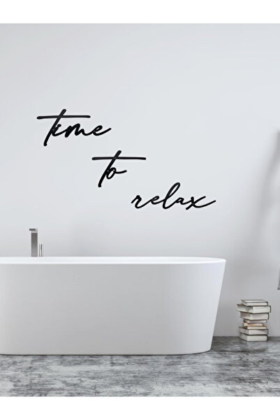 Time To Relax - 3-Piece Black Decorative Graffiti | Modern and Stylish Wallpaper