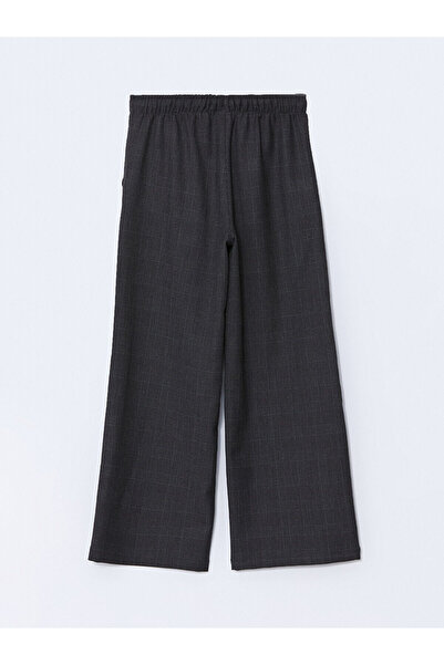 LC Waikiki LCW Kids Сірі штани з еластичним поясом у клітинку для дівчаток