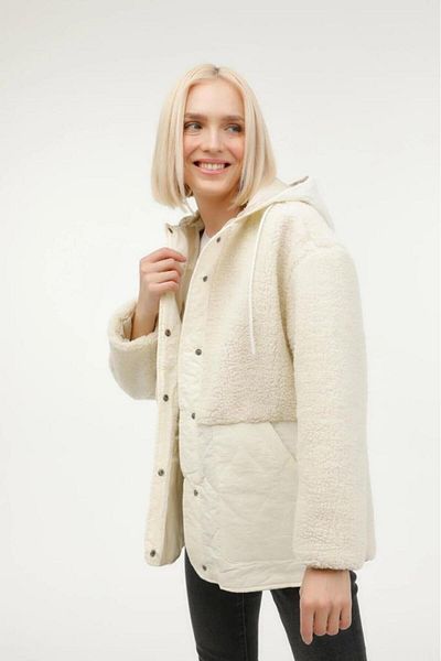 lumberjack Γυναικείο αθλητικό παλτό Hannah Teddy Jak Ecru 101398899