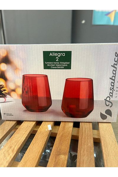 Paşabahçe 425 Cc Red Set of 2 Glasses