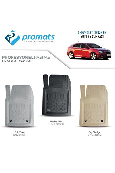 PROMATS Chevrolet Cruze Hatchbak 2011 Ve Sonras Oto Paspas Profesyonel 4d (si...