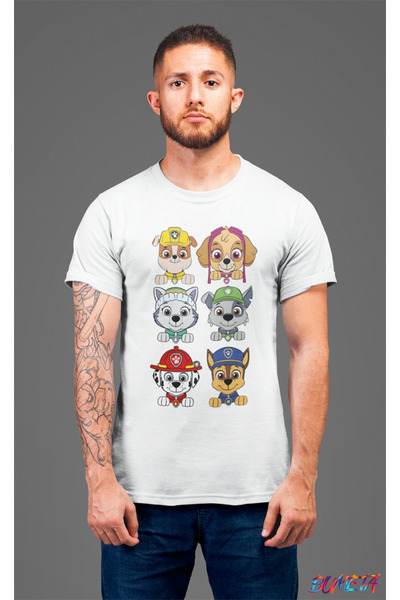 Bumeta Paw Petrol Patrol All Karakter Characters Unisex Tişört T-Shirt