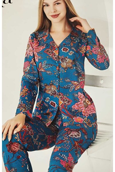 Muka Σετ πιτζάμες με σχέδιο με κουμπιά μπροστά