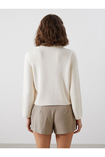 LC Waikiki Shirt Collar Women's Knitwear Cardigan