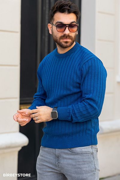 BİRBEYSTORE Мъжки трикотажен пуловер