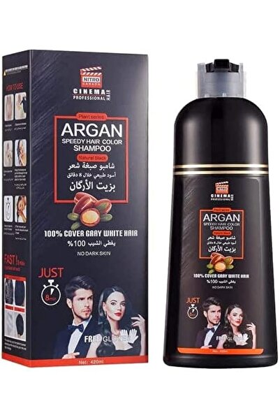 NITRO CANADA شامبو صبغة الشعر السريع من سينما بروفيشنال أرجان 420 مل (أسود طبيعي)