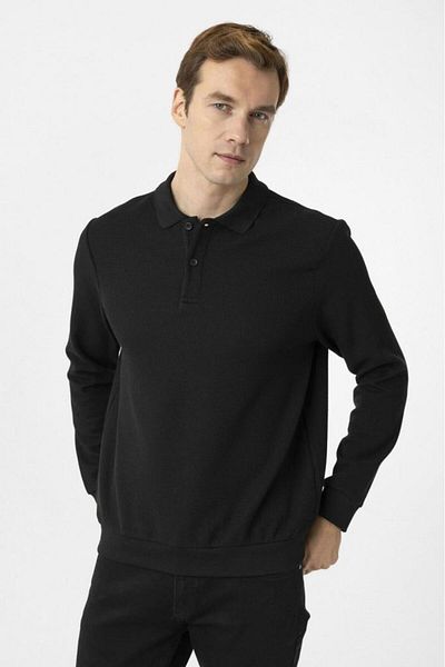 hipatu Cavalry Polo Neck Waffle Sweat