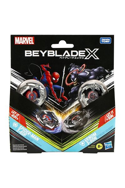 Hasbro BEYBLADE X MARVEL SET DUO SPIDER MAN 3-60F SI VENOM 3-80N