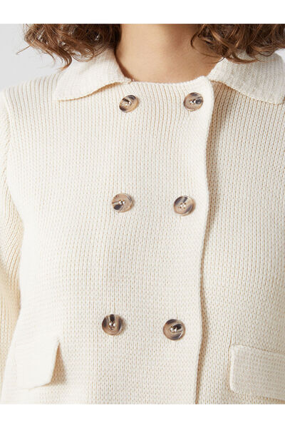 LC Waikiki Shirt Collar Women's Knitwear Cardigan