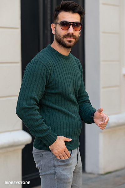 BİRBEYSTORE Мъжки трикотажен пуловер