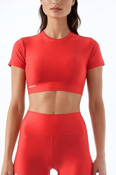 Promise Athletic Destiny Women's Ultra Light-Flexible Red Crop Top