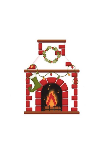 Partioutlet Yılbaşı Dekoratif Şömine Masa Üstü Ayaklı Pano
