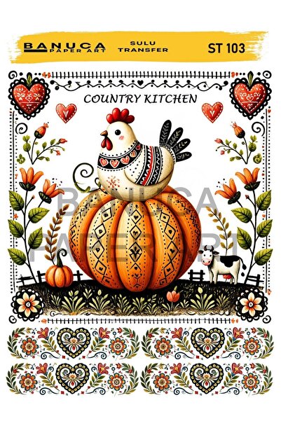 DERYA DESİNG ART Banuca Transfer Water - Bac103 Model 25X35Cm