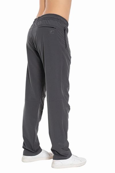 Crozwise Anthracite Men's Outdoor Trousers - Elastic Waist Straight Cut