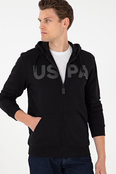 U.S. Polo Assn. يو إس بولو أسن. كارديجان محبوك بقلنسوة للرجال 1926816