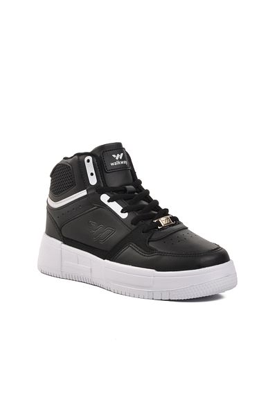 WALKWAY Black-White Unisex Hi Sneaker