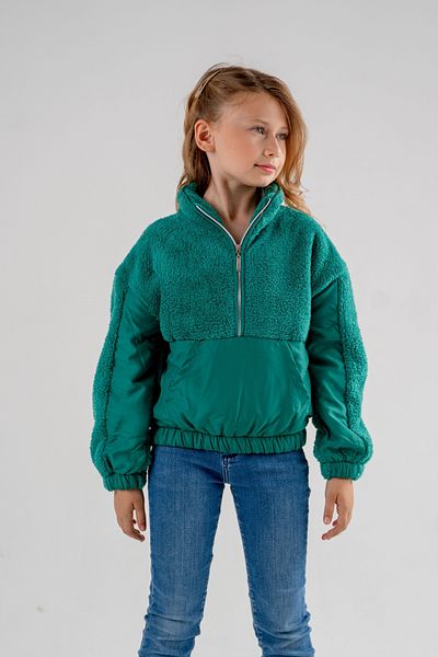 GİYİCEM Girl's Pocket Detailed Plush Girl's Sweatshirt 4524