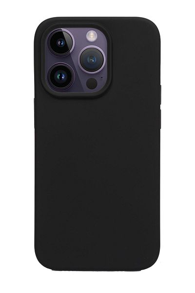 Merwish غطاء حماية من السيليكون متوافق مع هاتف Apple Iphone 14 Pro مع شعار مخملي باللون الأسود