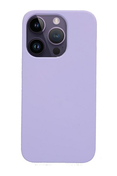 Merwish غطاء حماية من السيليكون متوافق مع هاتف Apple Iphone 14 Pro مع شعار مخملي بالداخل، أرجواني
