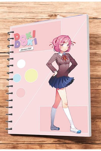 nihonwosekai Doki Doki Literature Club A5 Boy Anime Spiral Notebook 50 Sheets