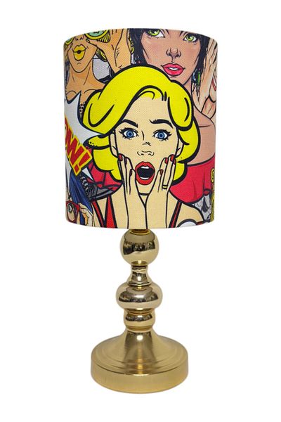 Göksu Lighting Fabric Carature Model Night and Table Lamp
