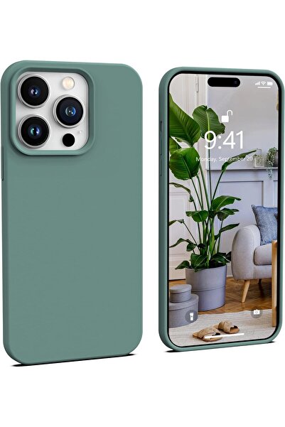 Merwish Apple Iphone 14 Promax Uyumlu Içi Kadife Logolu Lansman Silikon Kılıf...