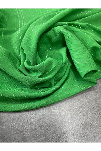 ipekkumaş Yeşil Düz Simli Elbiselik Şifon Kumaş Ürünümüz Adet Olarak Satılır ...