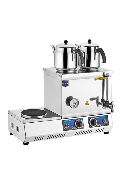 Remta Çift Demlikli Elektrikli Çay Ocağı Uyumlu  28 Lt.- K34 Çay Kazanı- Deml...