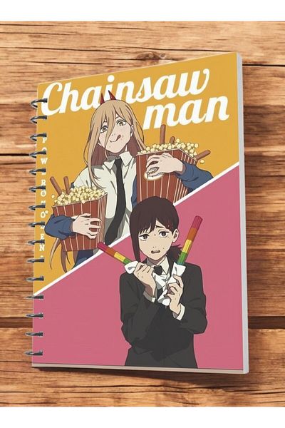 nihonwosekai Chainsaw Man A5 Size Anime Spiral Notebook 50 Sheets