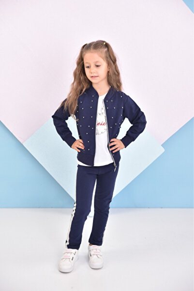 KAMİKAM Set pentru fete de calitate, cu 2 fire, fără ridicare, cu perle frumoase