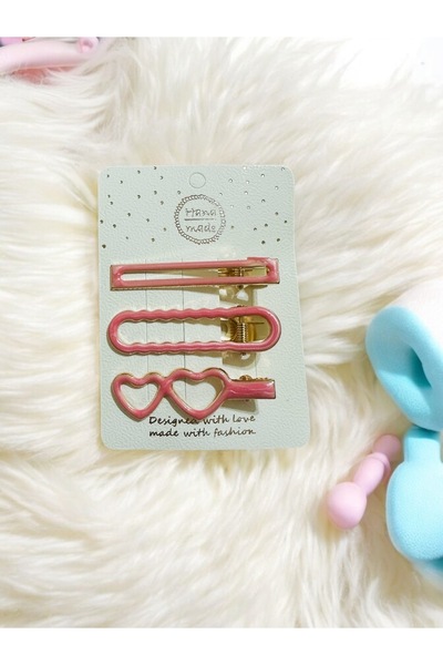 İthal 3 komada ružičaste kopče za devojčice, kopča